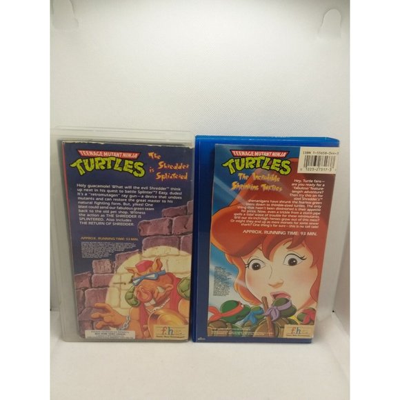 5 Teenage Mutant Ninja Turtles VHS Video Lot 80s Shredder Shrinking Turtles - Picture 3 of 12